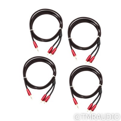 AudioQuest Golden Gate 3.5mm-RCA Cable; 1.5m Interconnect; Lot of 4