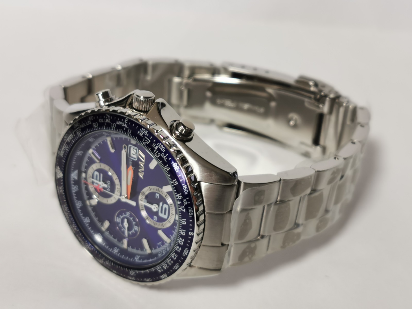 NOS Seiko ANA Flightmaster SZER021 7T92-0CF0 Quartz Chronograph Date Pilot Watch image 8