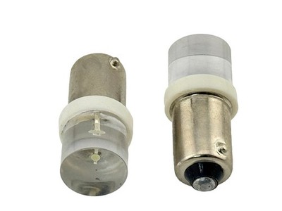 Rebaydo 2pcs LED Bulb BA9S Flat 6 to 12 Volt DC Dimmable
