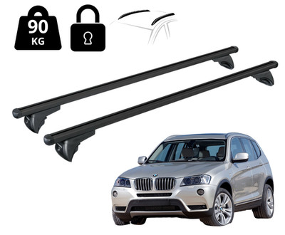 Dachträger für BMW X3 (F25) 2010-2017 Dachträger mit Handlauf schwarz