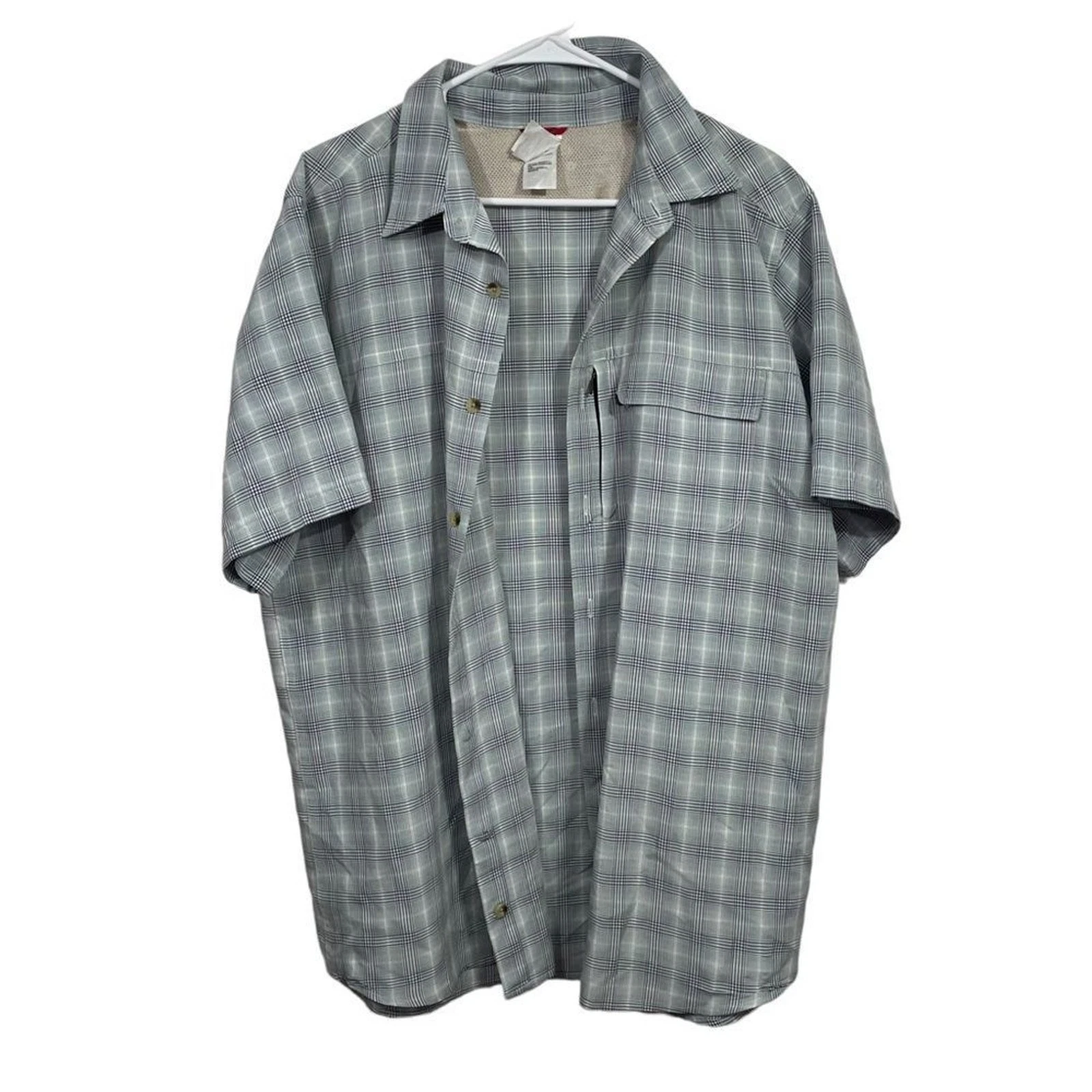 The North Face Plaid Athletic Short Sleeve Polo Shirt