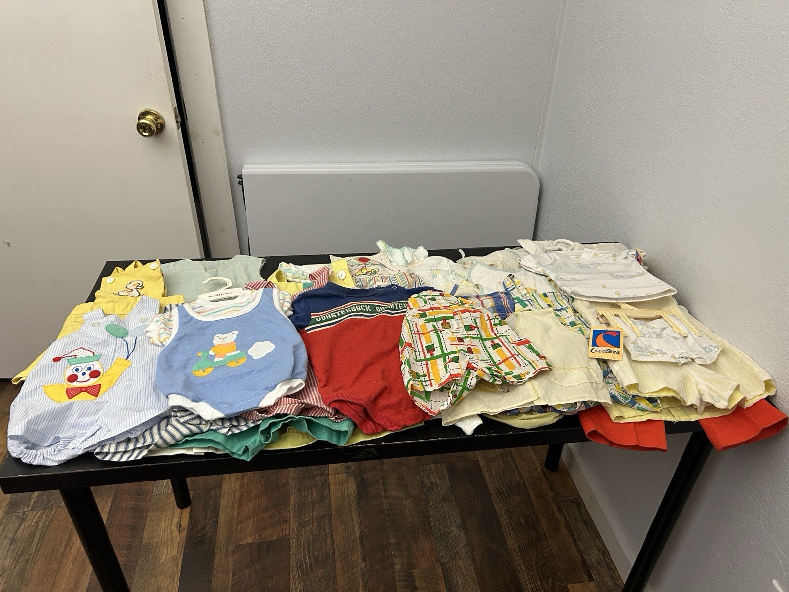 Vintage Baby Clothing Lot 27 Pc 70s 80s Rompers Shortalls Appliqué