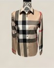 FREE SHIP Womens Dress Shirt Khaki Nova Check Collared Button Plaid  Cotton Top
