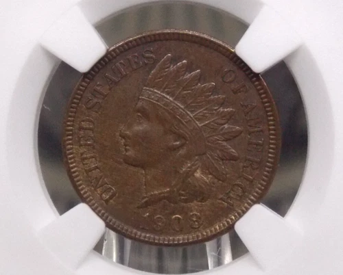 1908 "S" Indian Head Cent Penny 1c NGC MS62 BN #012 Unc Uncirculated ECC&C, Inc.