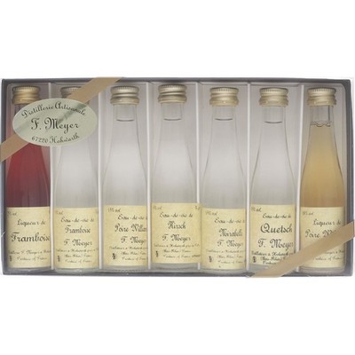 Mignon Set Eau de Vie und Liquer F. Meyer 7 x 0,03 Liter 38,29% Vol.