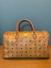 MCM Authentic Visetos Leather Handbag Brown B...