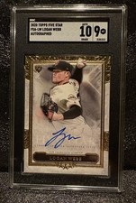 2020 Logan Webb Topps Five Star Rookie SGC 9 Card Auto Grade 10