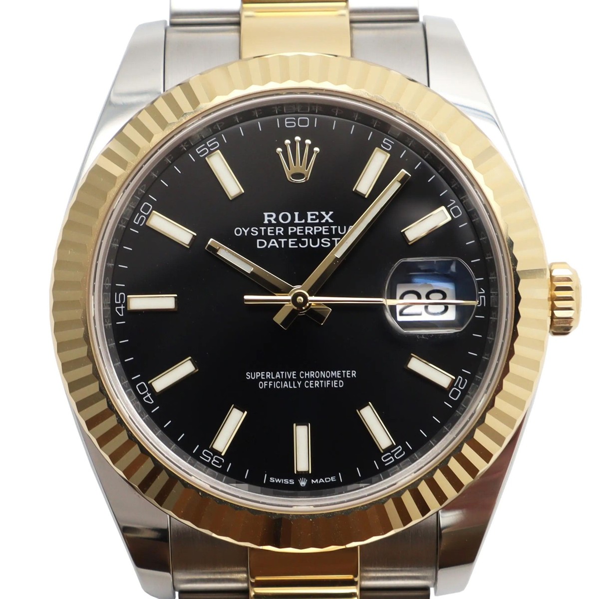 2025 New Rolex 126333 Datejust 41mm 18K Yellow Gold Steel Black
