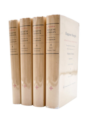 PUSHKIN NABOKOV / Eugene Onegin 1964 Bollingen 1st Ed 4 Vol Bialer-Afferica Copy
