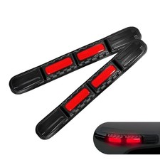 Car Rear Bumper Protector, Reflective Anti-scratch Bumper Guard 2 PCS Red