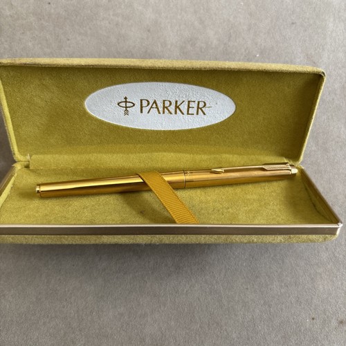 Gold Plated Parker Fountain Pen with Original Box | eBay UK