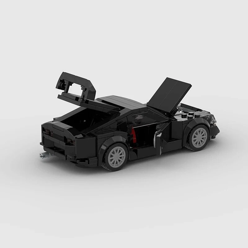 Brick Works Black Toyota Supra MK4 MOC LEGO Building Bricks Racing