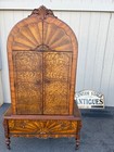 67453  Art Deco Chifferobe with Sunburst Veneer and Carved Details — photo 9