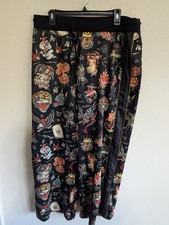 NWT ED HARDY Black Track Pant Classic Graphic Print NWT XL