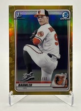 Carter Baumler 2020 Bowman Chrome #117 Gold Refractor SP Rookie RC /50 ( Orioles