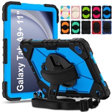 For Samsung Galaxy Tab S10 S9 Ultra FE A9 Rotating Shockproof Carry Tablet Case