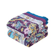 Fall Blanket for Bed, 100 Cotton Soft Rustic Boho Throw 50x60 Inch L-throw