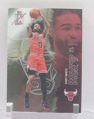 Coby White 2025 Signature Class Chrome #10 Chicago Bulls Insert 