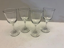 Set of 4 Vintage Dema Renaissance Sherry Port Glass Twisted Stems