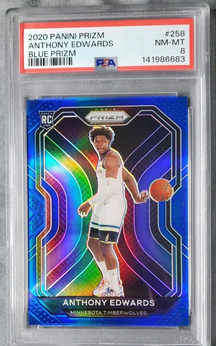2020-21 Panini Prizm - Anthony Edwards #258 Blue Prizm /199 (RC)