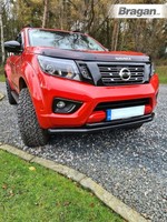 Schwarz Edelstahl Doppel Frontspoiler Stange FüR Nissan Navara D23 NP300 2016+