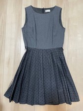 Red Valentino Sleeveless Gray Dress Made In Italy