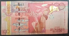 2011 Seychelles 100 Rupees P44a, AK467861.