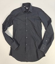 Dolce & Gabbana Black Long Sleeve Shirt 37 - 14 1/2 Gold Label Dress Shirt