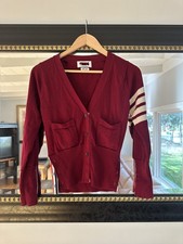 Vintage Y2K Grey Thom Browne 4-bar Wool Cardigan Sweater Size 1 tag removed