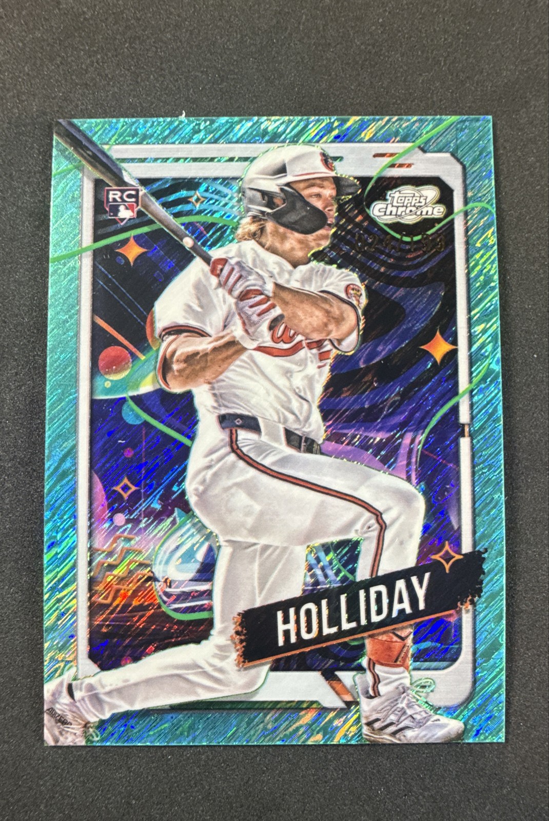 2024 Topps Cosmic Chrome - Jackson Holliday #7 Aqua Equinox Refractor /199 (RC)