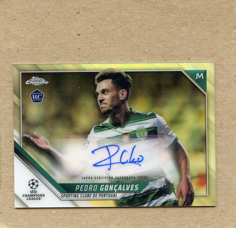 2021-22 Topps Chrome UEFA Champions League Pedro Goncalves #CA-PG Rookie AUTO
