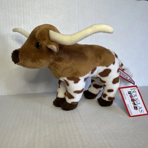 Zeb 7" Longhorn Steer Douglas coccola peluche peluche animale giocattolo mucca texas bull - Foto 1 di 8