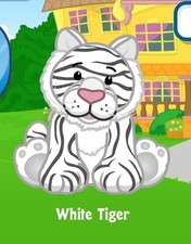 Webkinz Classic RARE White Tiger Code Only Messaged RETIRED Promo Pet
