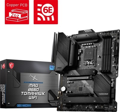 MSI MAG B660 Tomahawk WIFI Mainboard Intel Sockel 1700 Intel B660 USB 3.2 DDR5