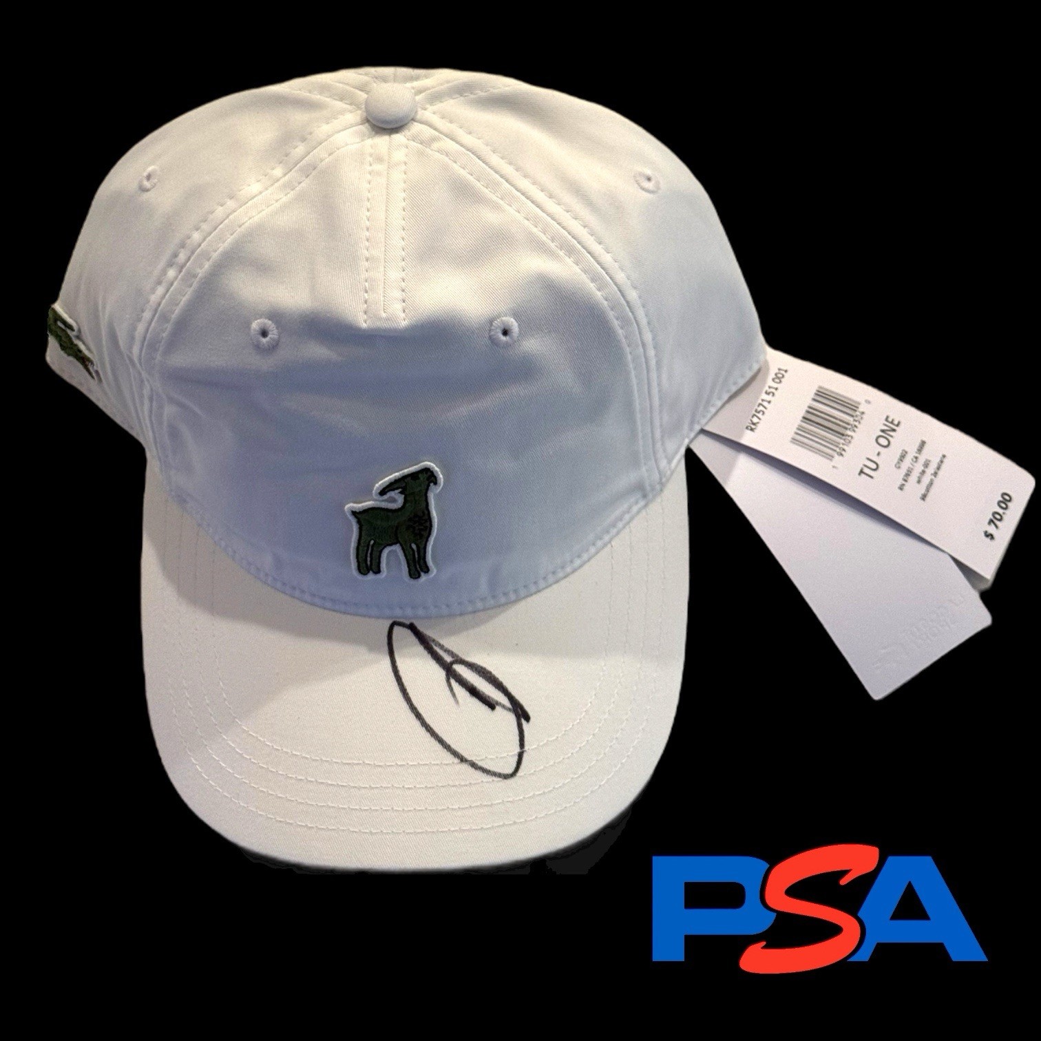 Novak Djokovic Signed Lacoste GOAT Collection Hat PSA/DNA COA Autograph Sold Out
