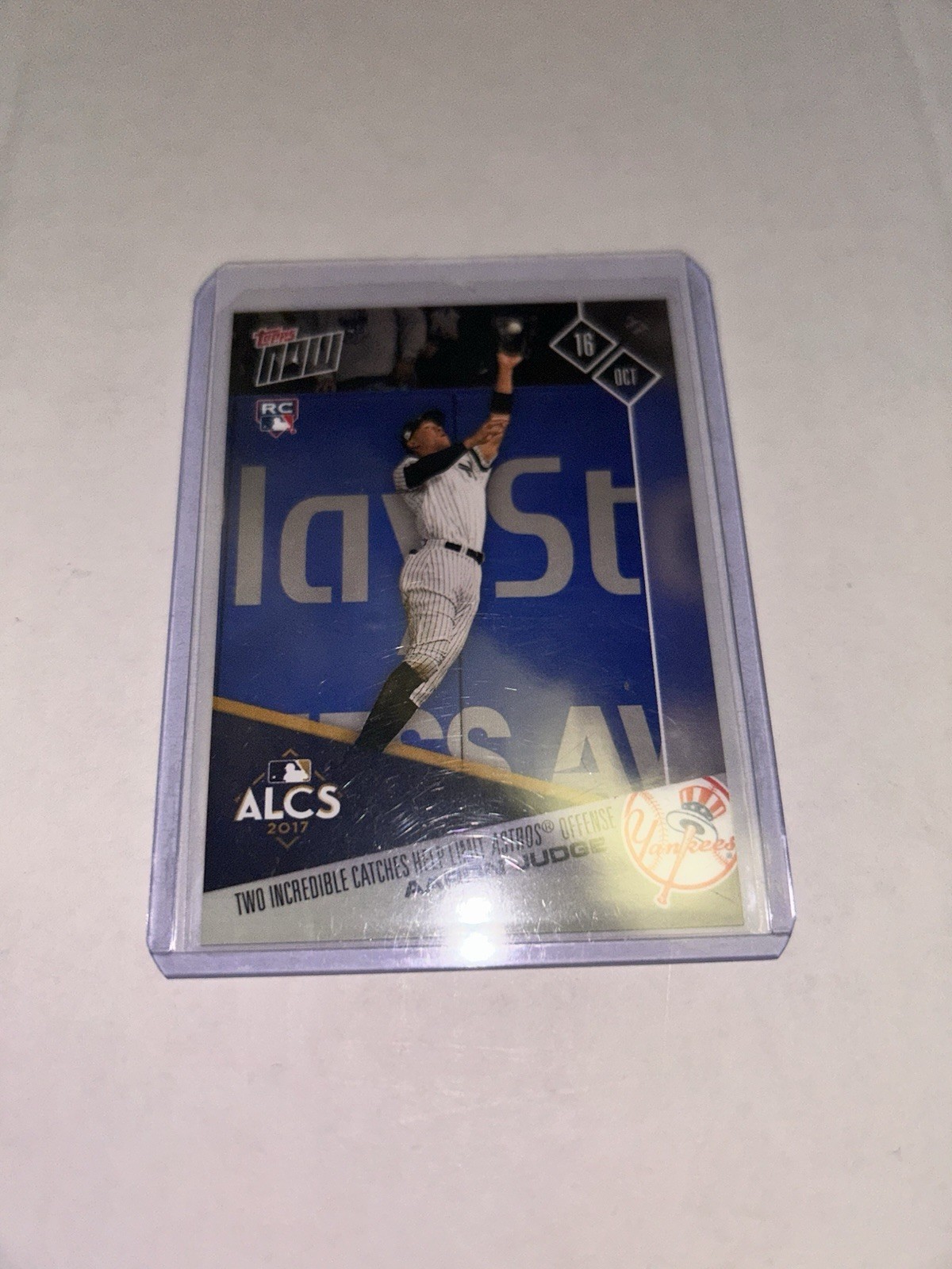Aaron Judge Yankees Rookie 2 Incredible Catches vs Astros 2017 Topps Now 771 RC