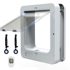 Smart Cat Door With 2 Collar Sensor Key Activated With Remote Control 4 Way