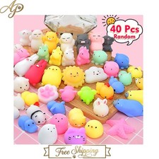 Vibrant 40-Piece Mochi Squishy Assortment - Ideal for Kids' Goodie Bags  Prizes
