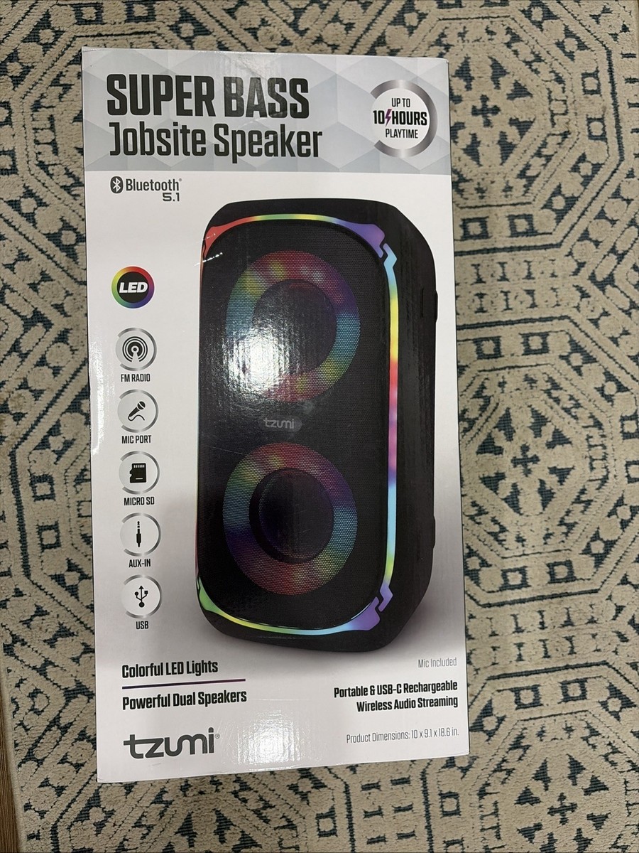 Tzumi Super Bass Jobsite Bluetooth Speaker | eBay