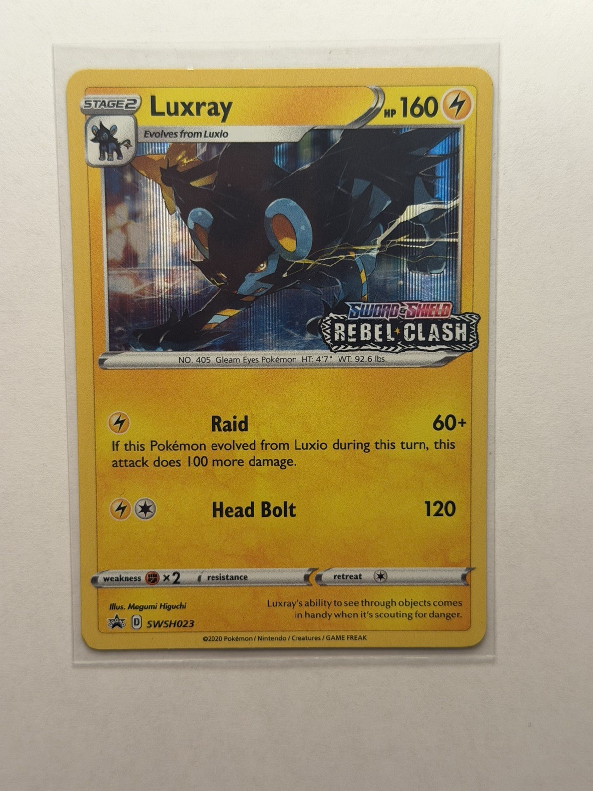 Pokemon Card - Luxray (Prerelease) Sword & Shield Promo SWSH023 Holo Promo
