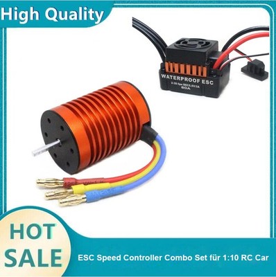 9T 4370KV Brushless Motor mit 60A ESC Speed Controller Combo Set für 1:10 RC AAU