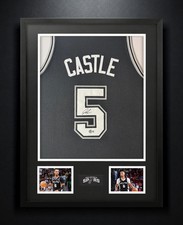 Stephon Castle Signed San Antonio Spurs Jersey Framed Beckett COA Auto Display