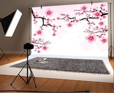 Romantic Cherry Blossoms Backdrop 10x7ft Photography Background Valentine's D...