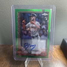 Topps 2025 Chrome Logofractor Grant McCray RC Auto Green Refractor #RA-GM /99 G…