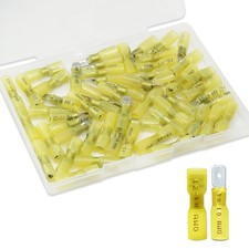 80 PCS Spade Connectors, Heat Shrink Spade Terminals 12-10 AWG, Wire Connecto...