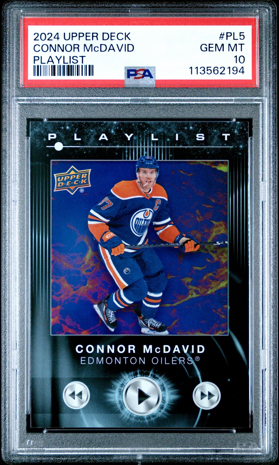 2024 UD PLAYLIST #PL5 CONNOR MCDAVID PSA 10