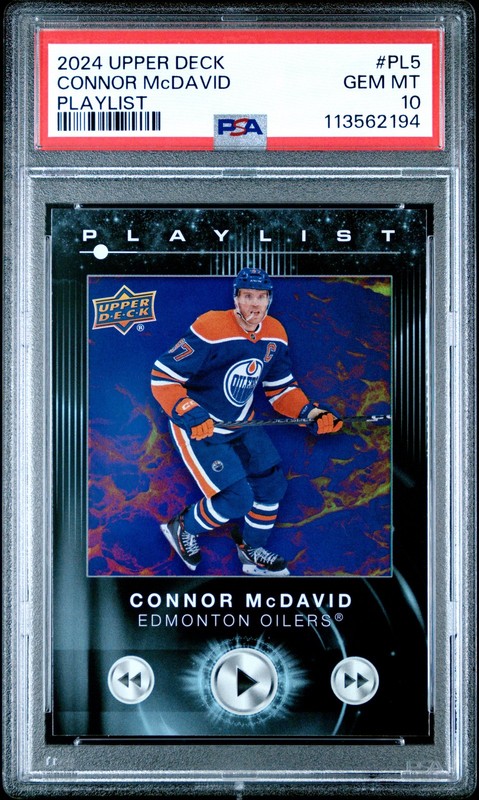 2024 UD PLAYLIST #PL5 CONNOR MCDAVID PSA 10