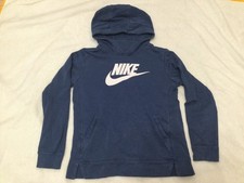 Nike hoodie size large youth blue with logo