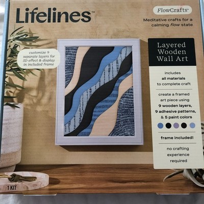 Mellissa Bernstein lifelines flowcraft layered wooden 9 layers wall art  new