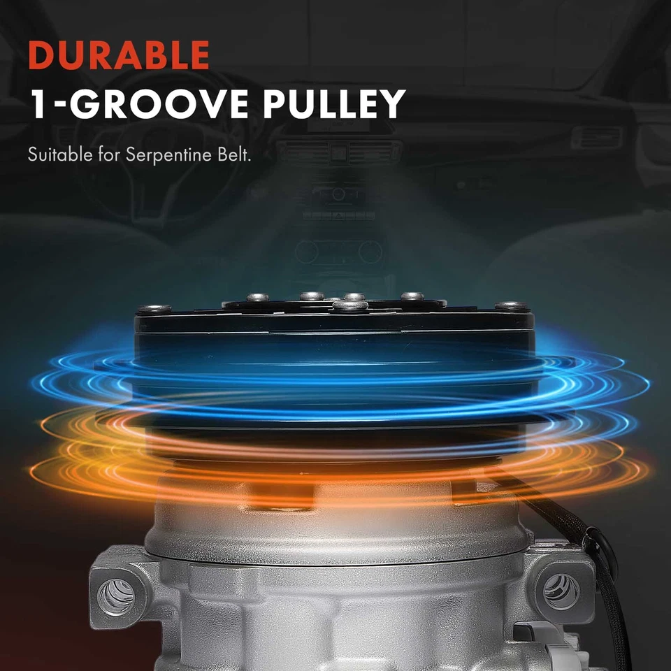 Compresor de aire acondicionado con embrague para Toyota Corolla 1986-1988 4Runner 1984-1988 Supra Foto 4 de 4